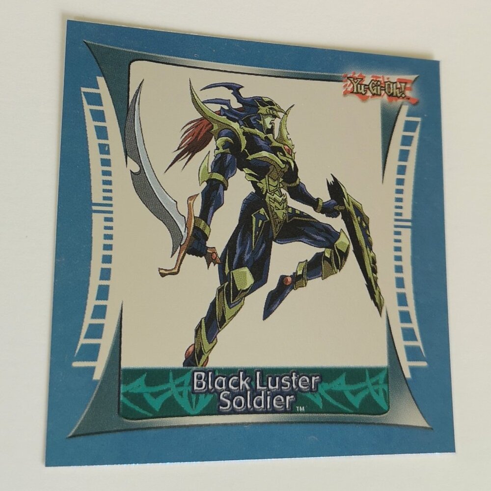 5 for 10$ -RARE 1996 Yu-Gi-Oh Blue Foil Sticker - Black Luster Soldier - 6 of 10